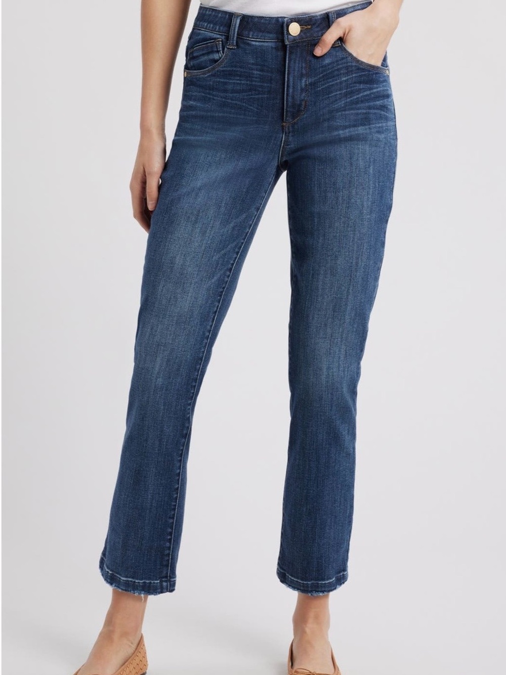 Classic High-Rise Straight Jeans - Blue